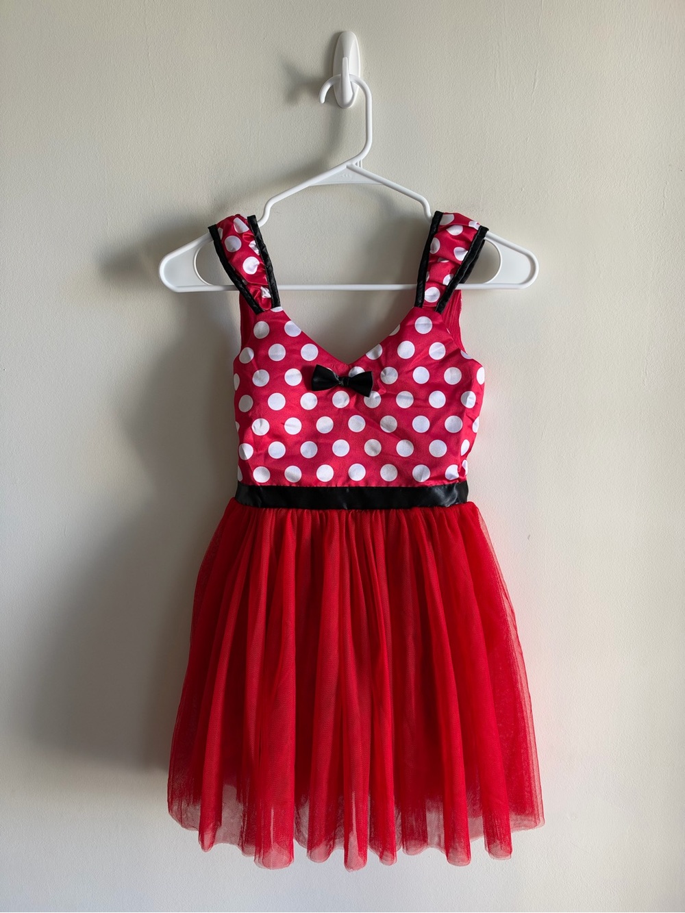 Disney Minnie Mouse Red & Black Polka Dot Tulle Dress/Halloween Costume